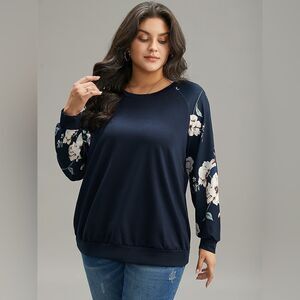 Bloomchic Floral Sleeves Sweatshirt